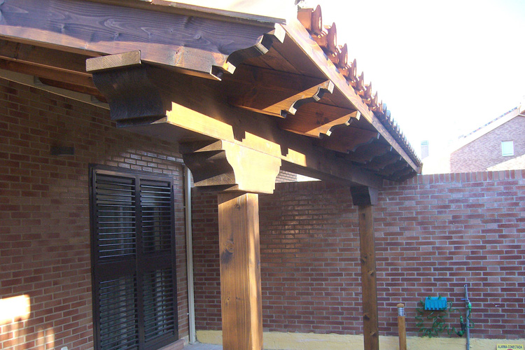  imagen de pergola de madera